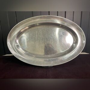 Gense Vintage Stainless Steel Oval Platter